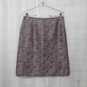 Le Suit Skirt Y2K Purple Floral Goth Coquette Sateen A-line 8P